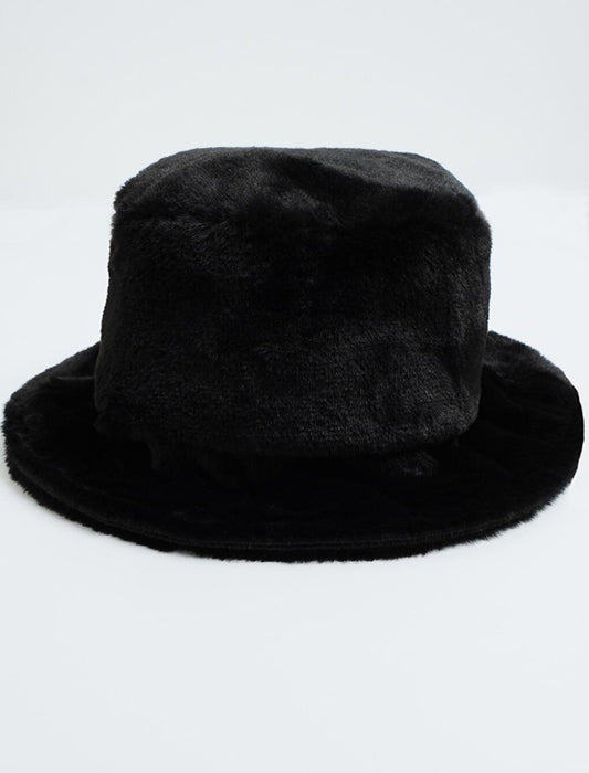 Black Soft Textured Fedora Hat