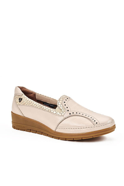 MIMOZA-H Comfort Women's Leather Shoes Beige