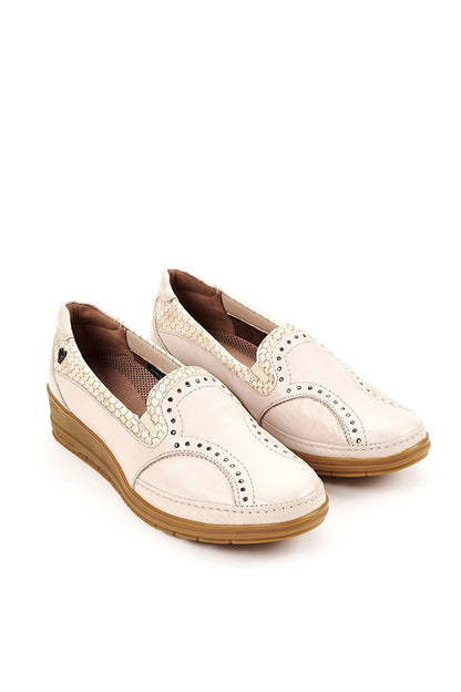 MIMOZA-H Comfort Women's Leather Shoes Beige