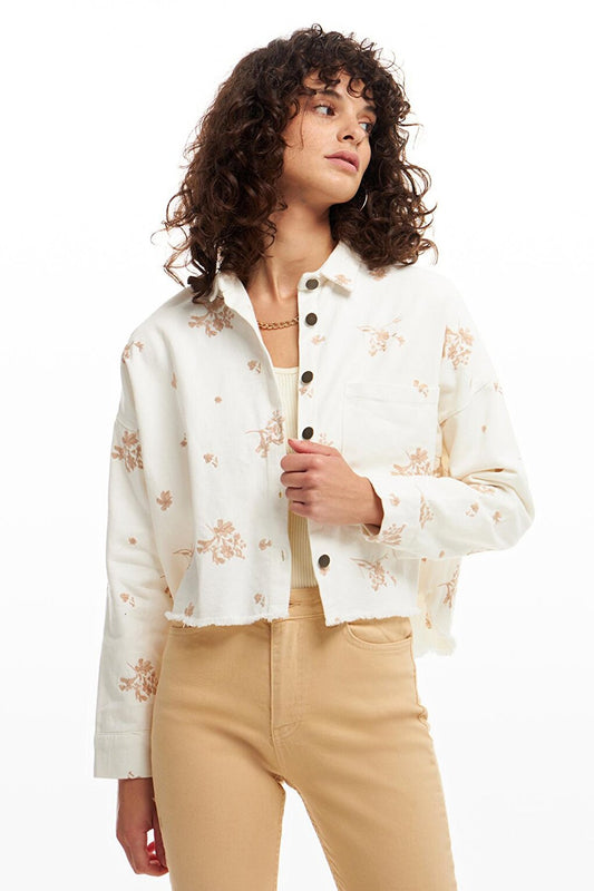 Embroidery Detailed Jacket Ecru