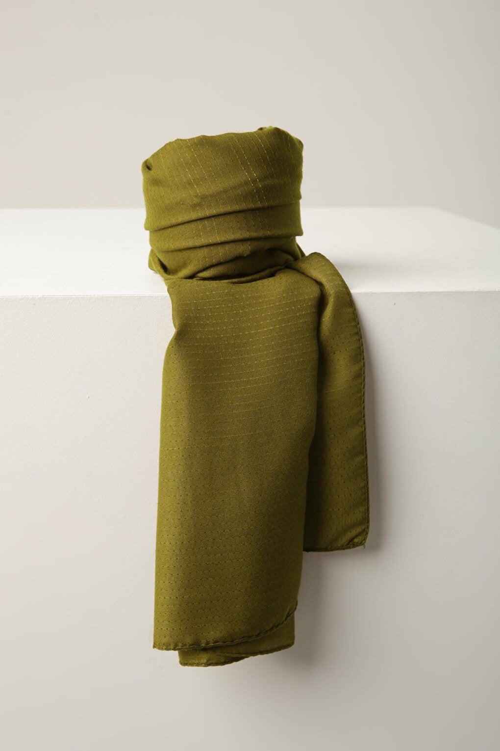 Oil Green Stripe Detailed Cotton Shawl