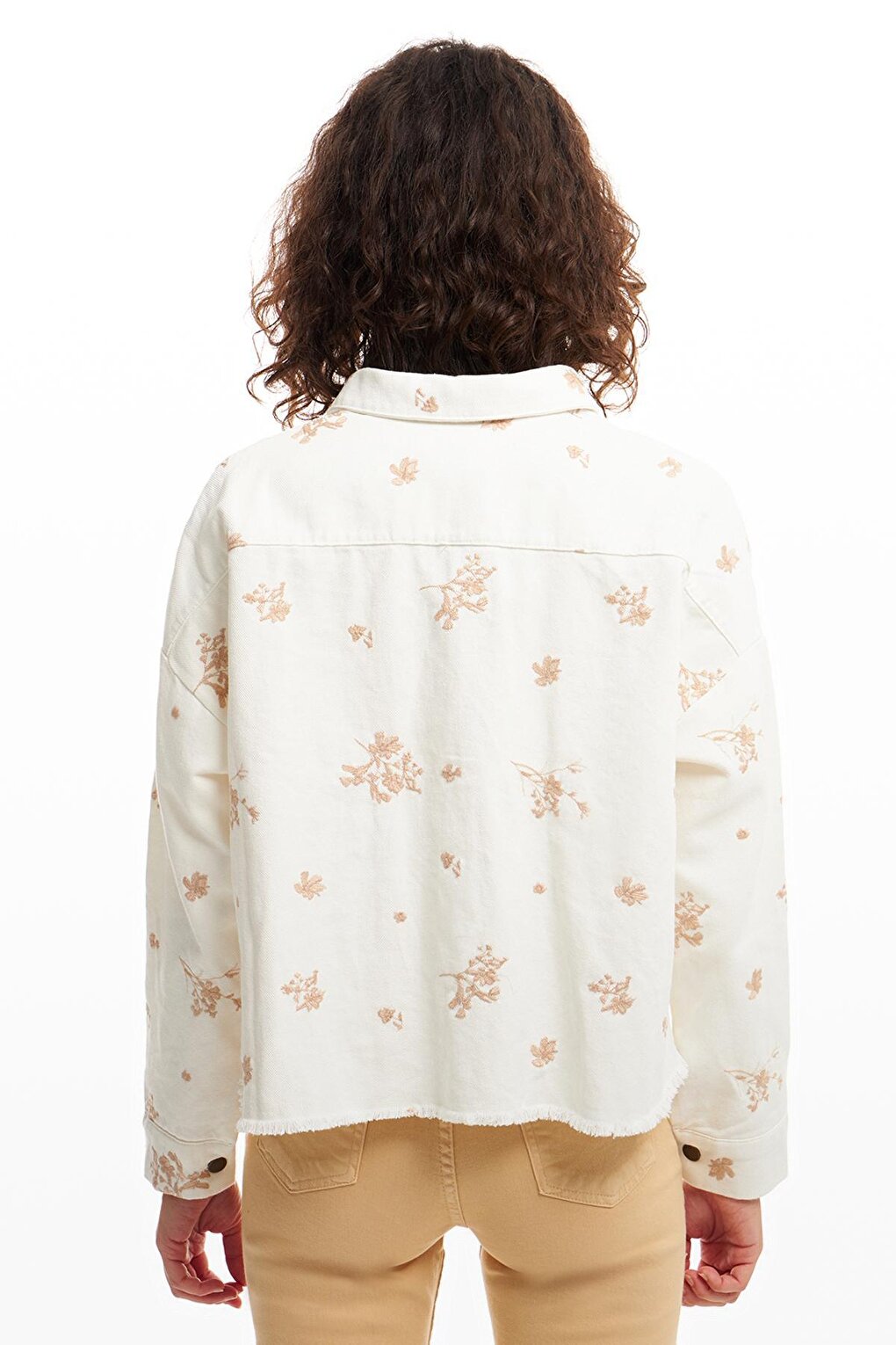 Embroidery Detailed Jacket Ecru