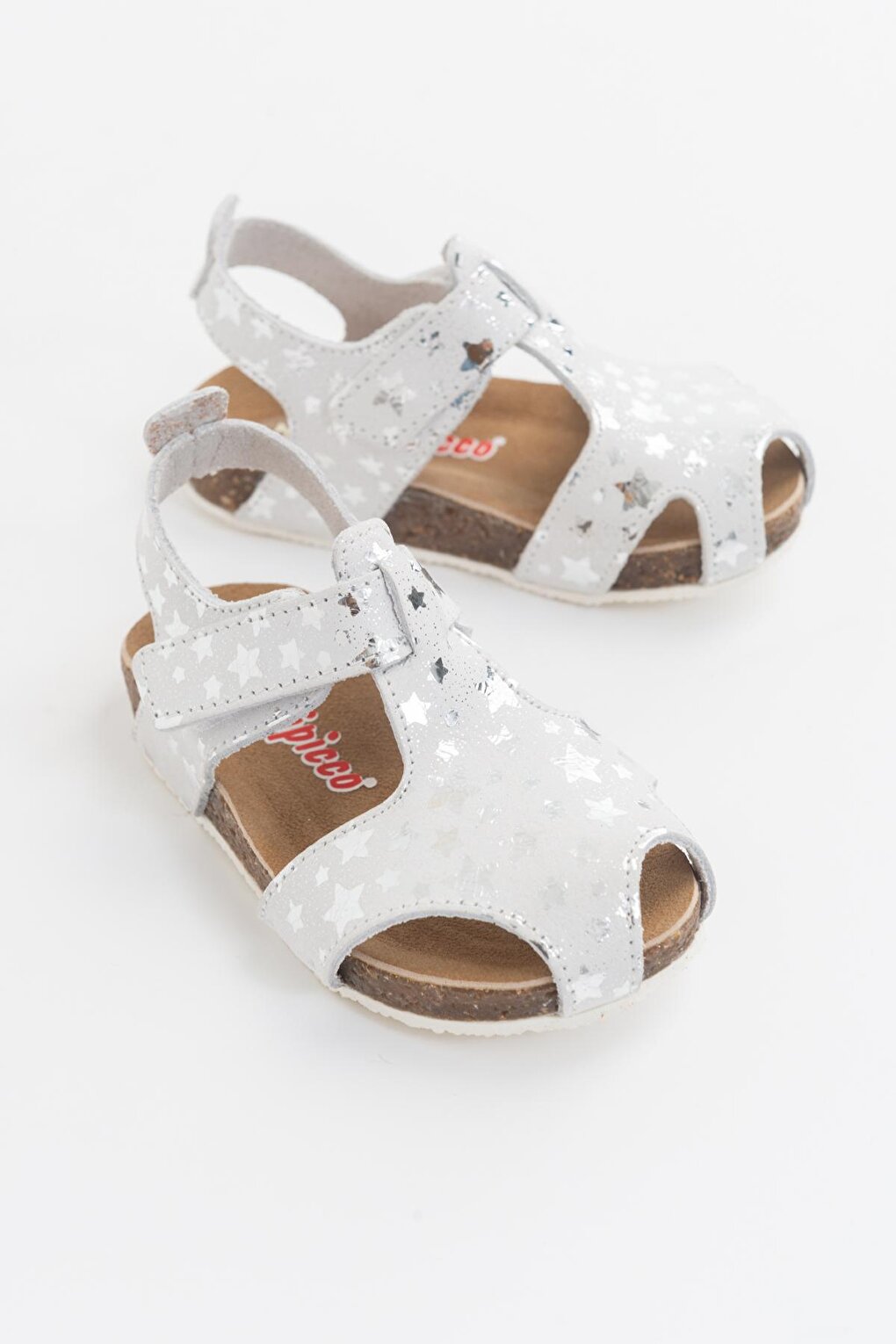 Unisex Children's Starry Silver Leather healthy Supported Children's Sandals