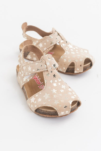 Unisex Children's Starry Gold Leather healthy Supported Children's Sandals