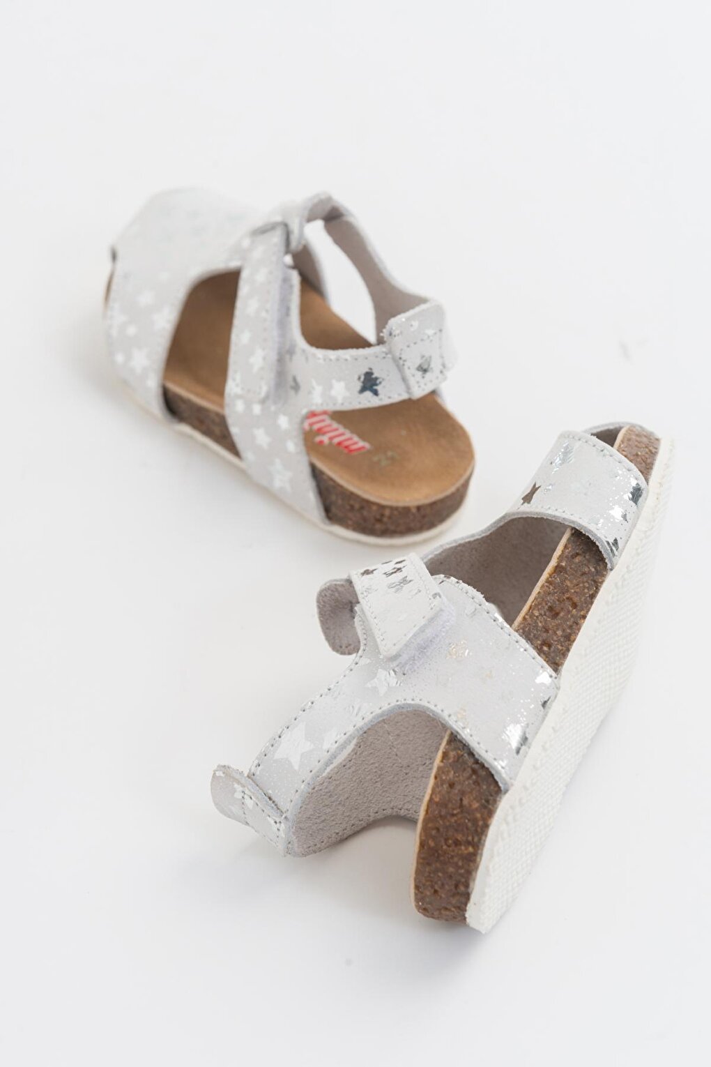 Unisex Children's Starry Silver Leather healthy Supported Children's Sandals