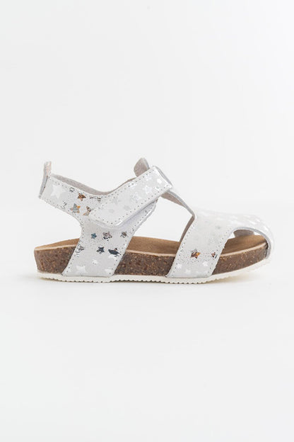 Unisex Children's Starry Silver Leather healthy Supported Children's Sandals