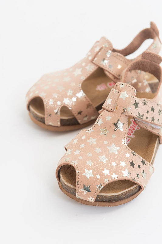 Unisex Children's Starry Powder Leather healthy Supported Children's Sandals