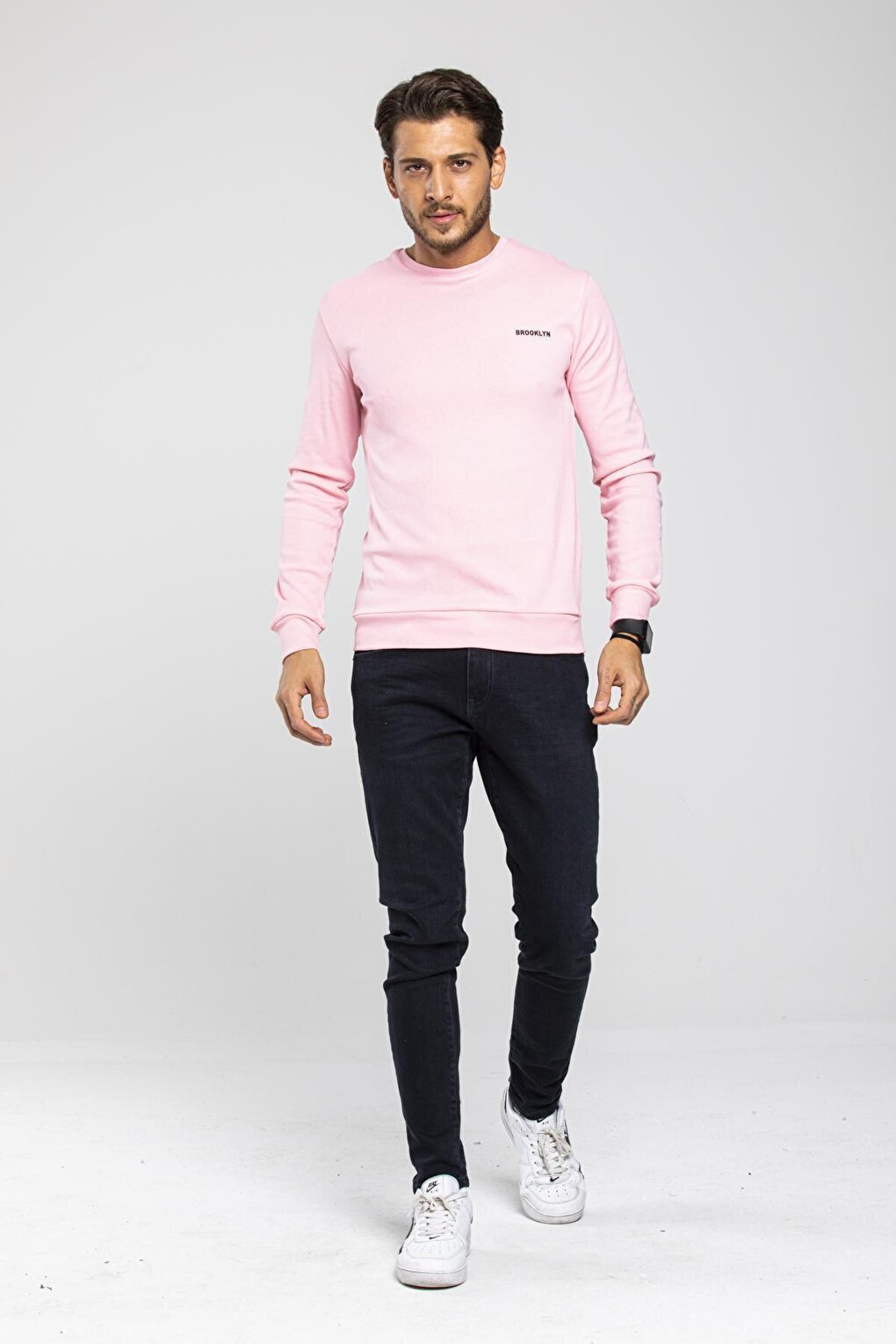 Crew Neck Long Sleeve Slim Fit Thin Men's Sweatshirt SPR2019K18