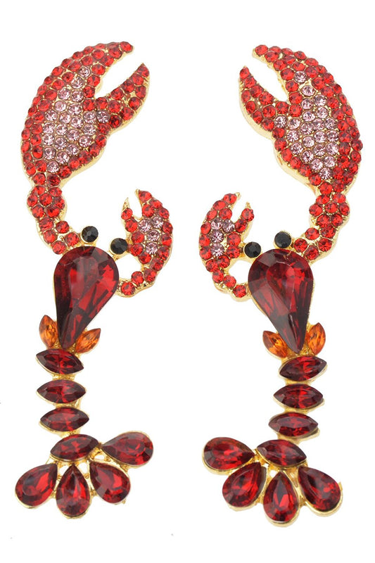 Red Crab Earring