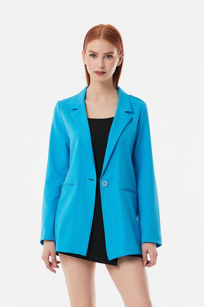 Double Breasted Lapel Blazer Jacket