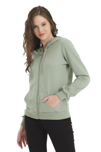 Women's Zipper Hooded Sweatshirt