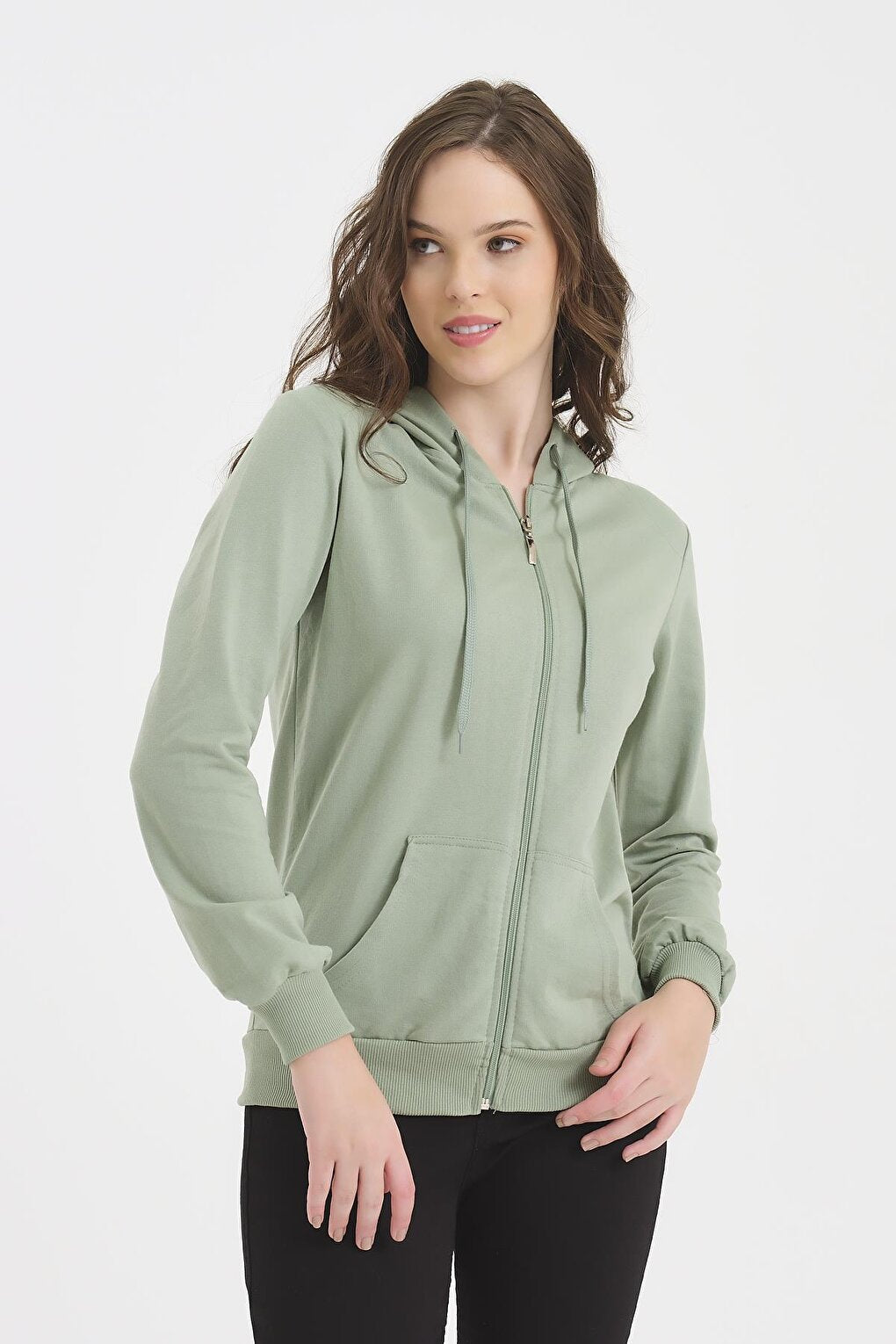 Women's Zipper Hooded Sweatshirt