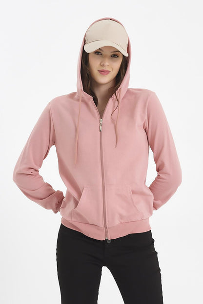 Women's Zipper Hooded Sweatshirt