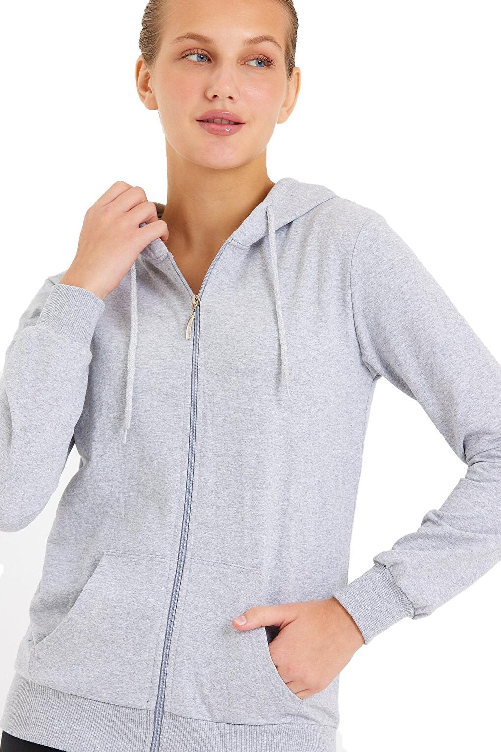 Women's Zipper Hooded Sweatshirt