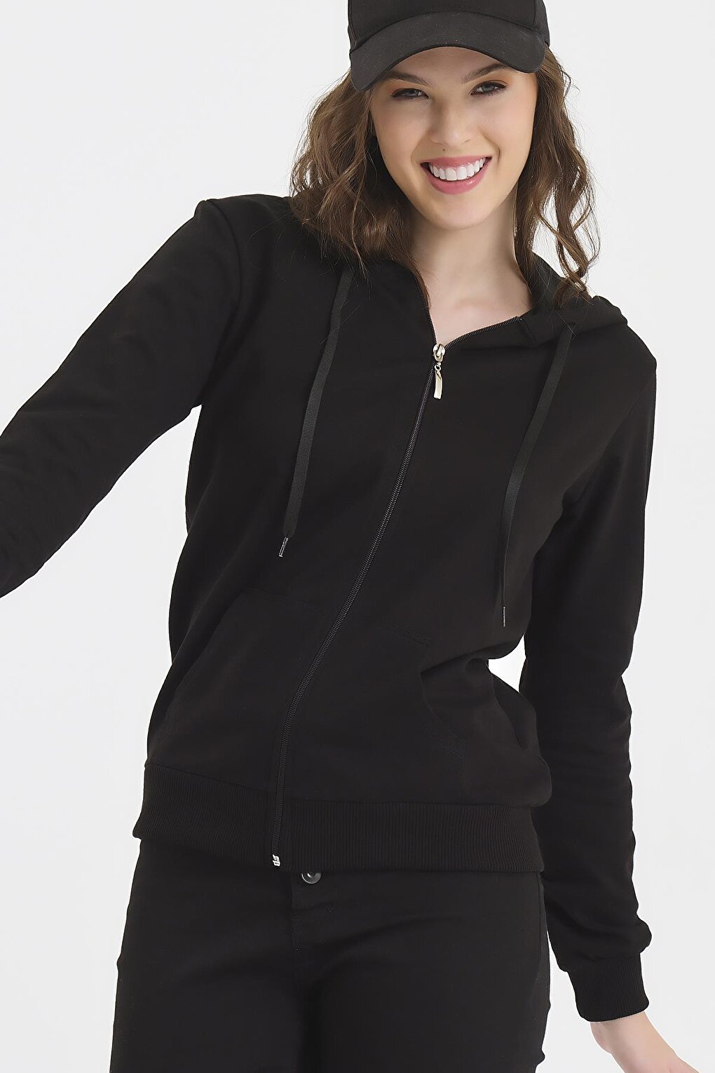 Women's Zipper Hooded Sweatshirt