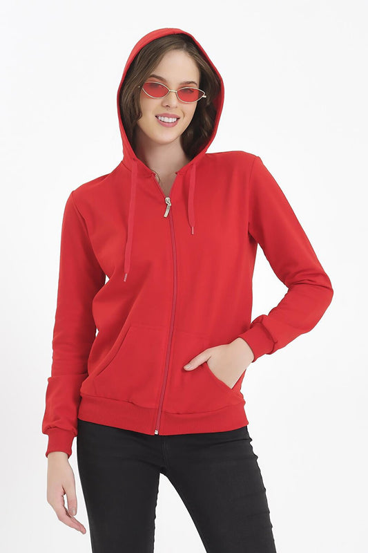 Women's Zipper Hooded Sweatshirt