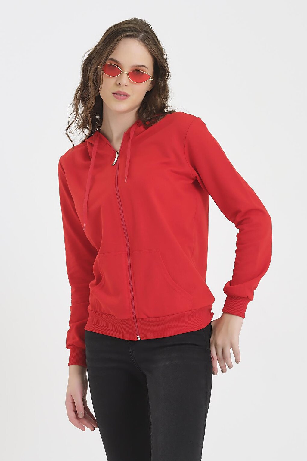 Women's Zipper Hooded Sweatshirt