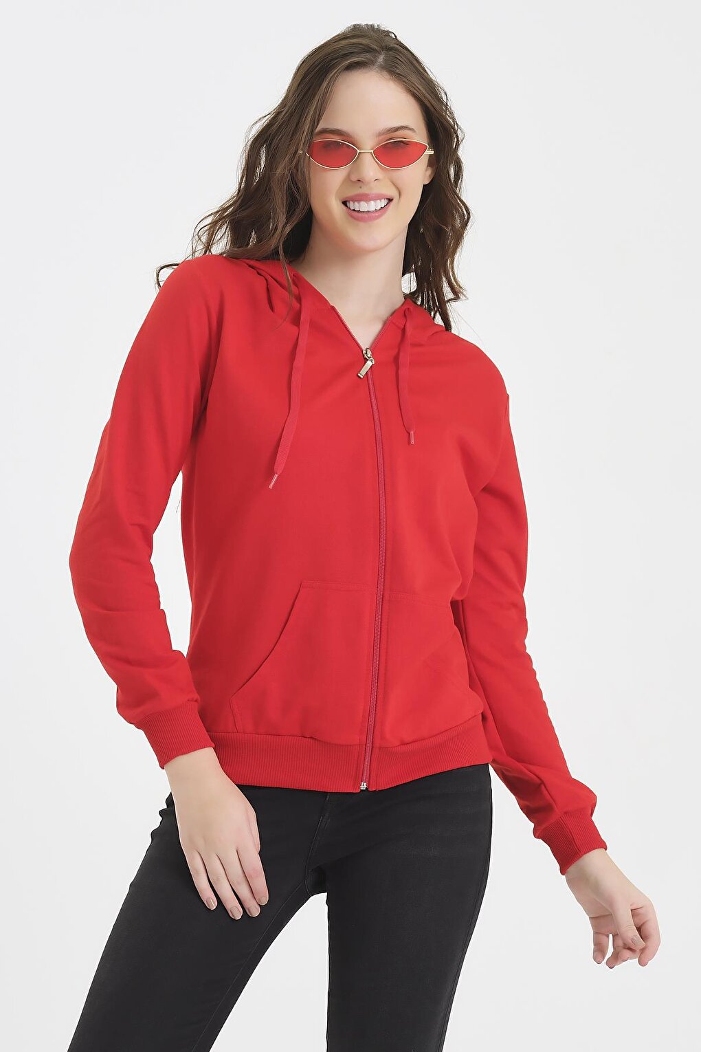 Women's Zipper Hooded Sweatshirt