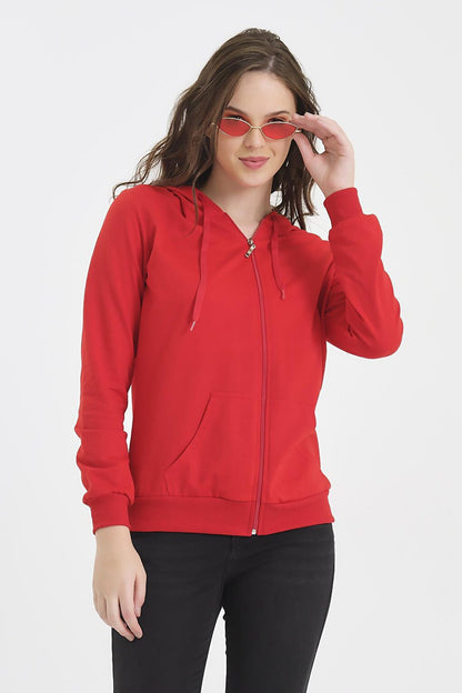 Women's Zipper Hooded Sweatshirt