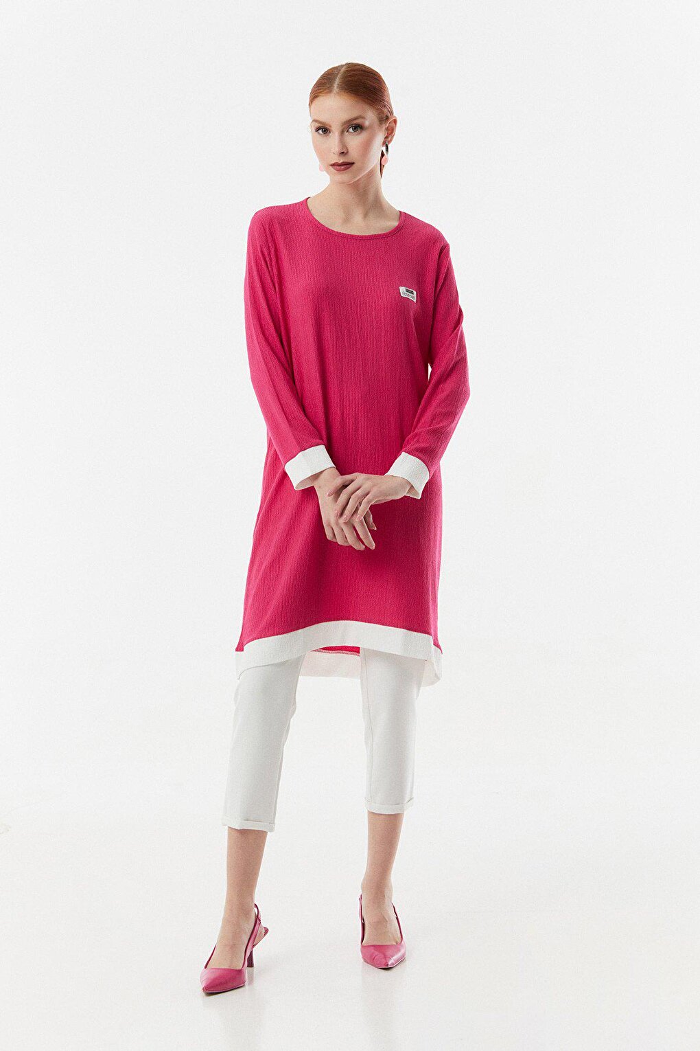 Fullamodest Garnish Wrapped Fabric Tunic