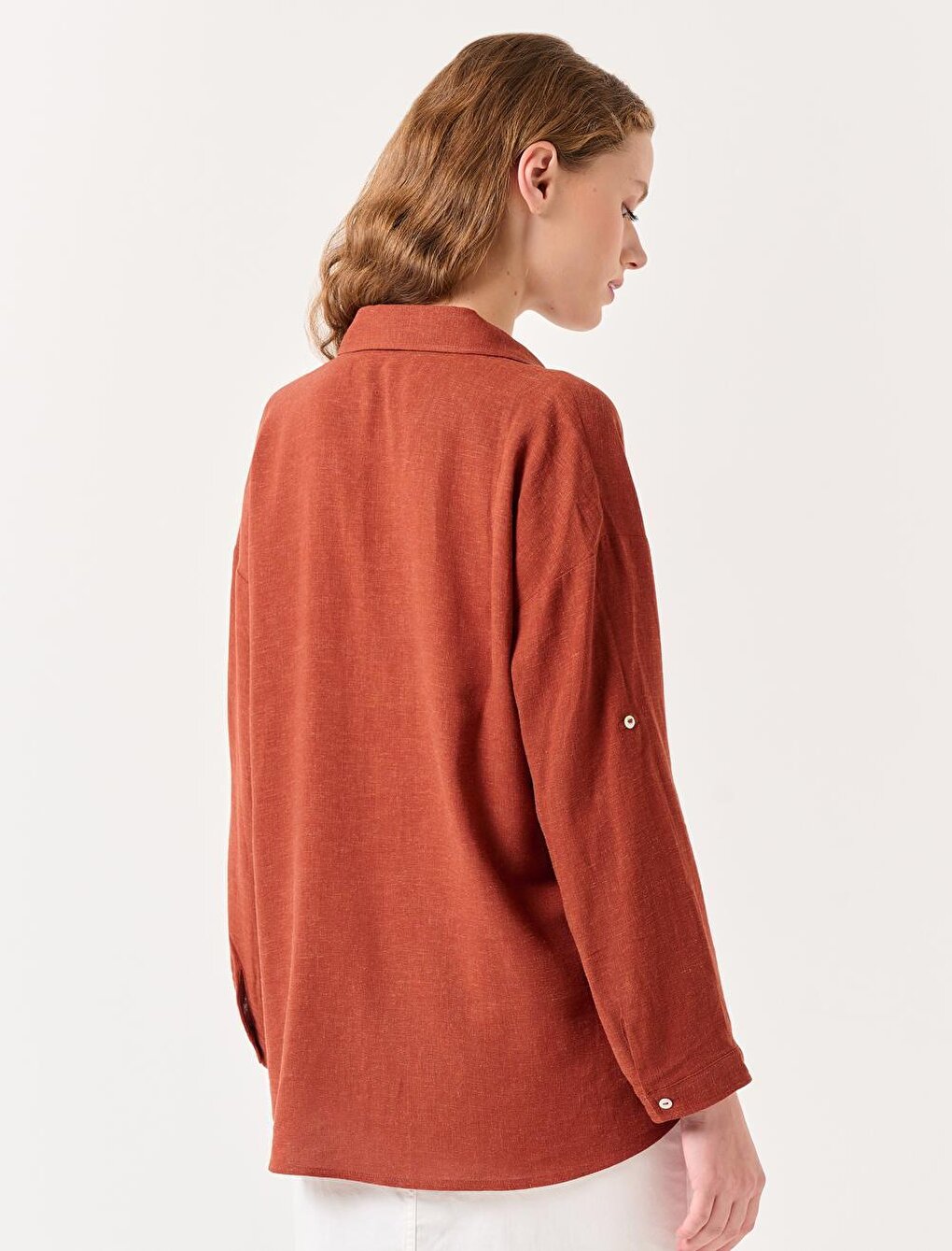 Cinnamon Long Sleeve Casual Linen Shirt