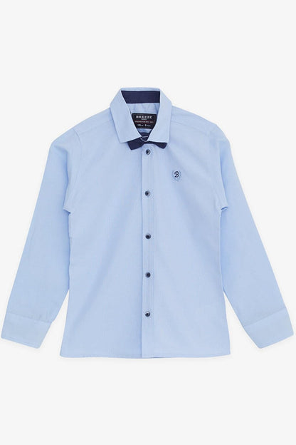 Boy's Shirt Blue with Bow Tie (Ages 8-12)