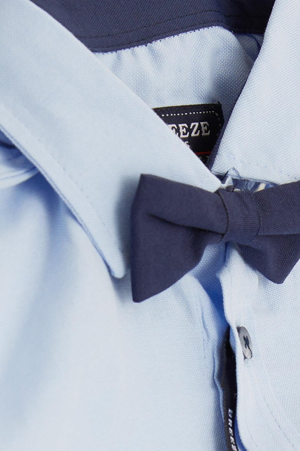 Boy's Shirt Blue with Bow Tie (Ages 8-12)