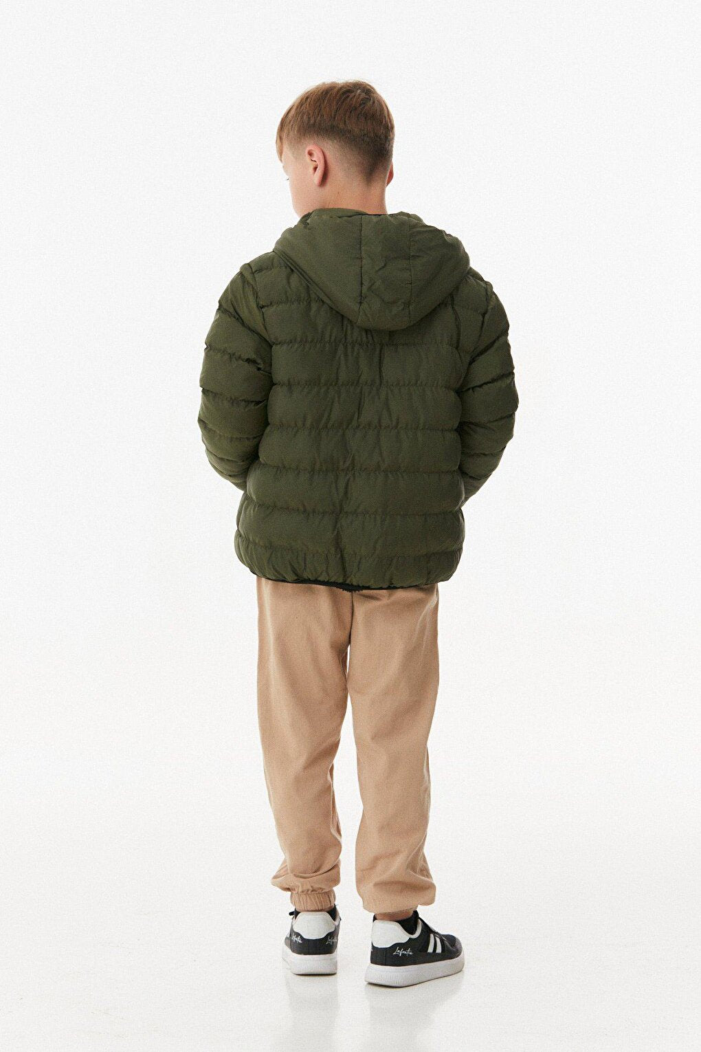 Unisex Children's Puffer Coat with Hooded Zipper