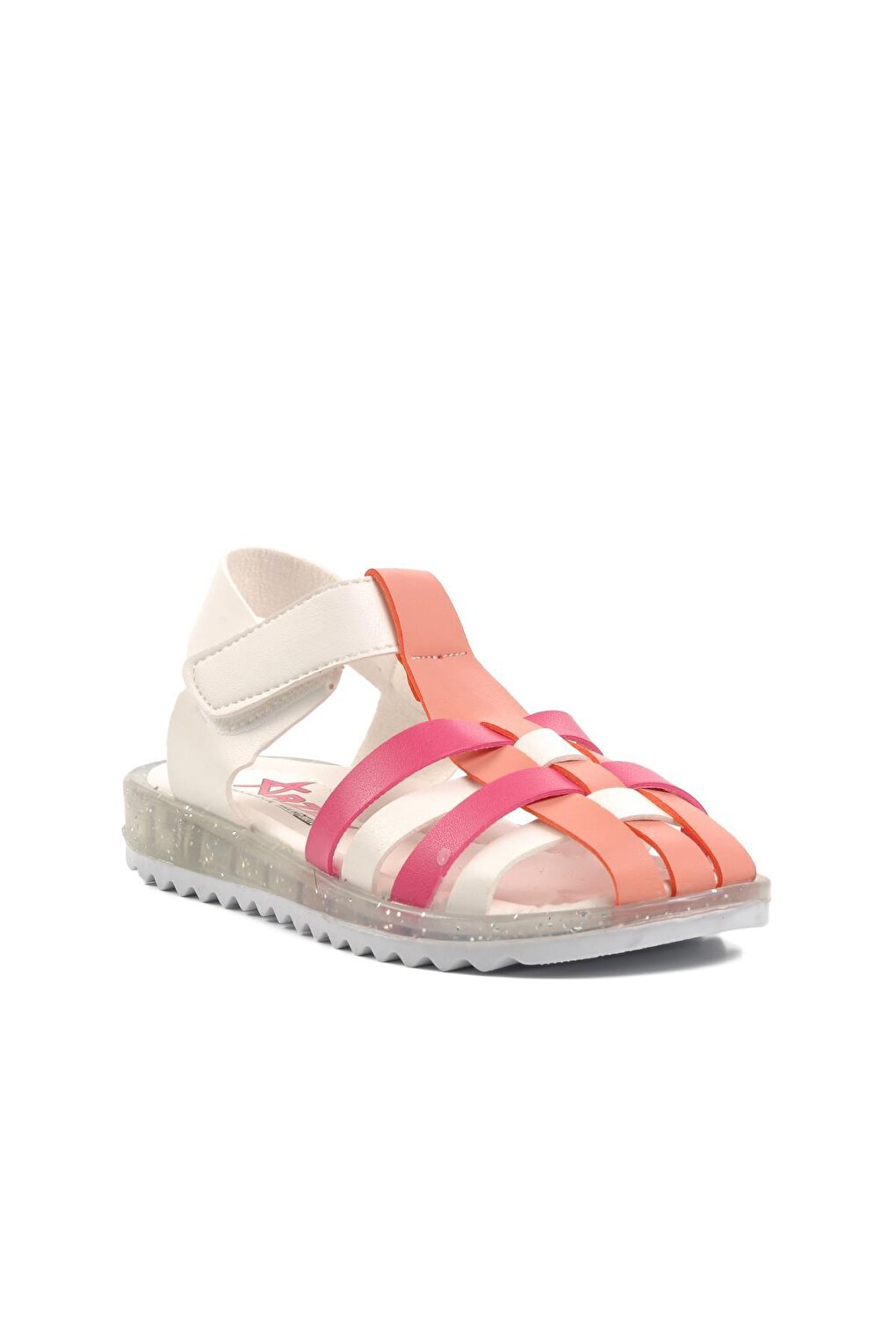 White-Fuchsia Girl's Sandals 1300-P