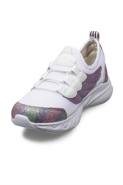 Children's White-purple Sports Shoes