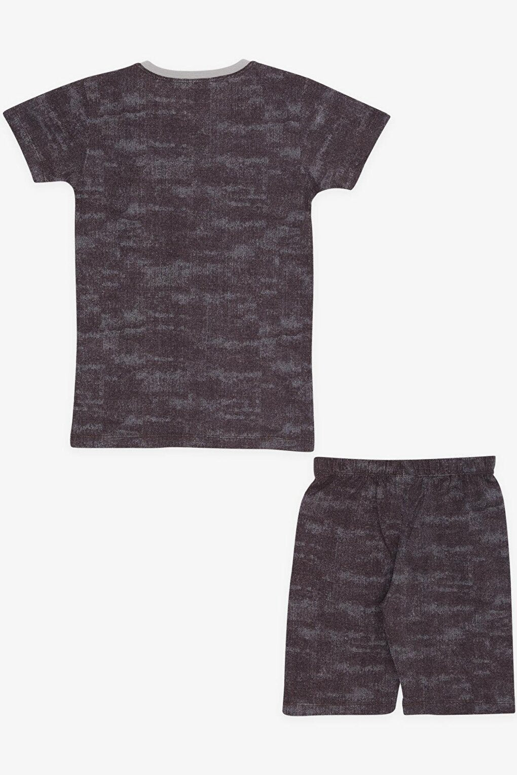 Boy's Pajama Set Patterned Brown (Age 4-8)