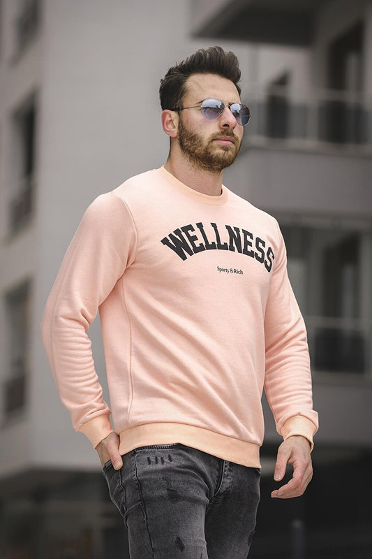 Wellness Slim Fit Three Thread Without Raising Printed Men's Sweatshirt