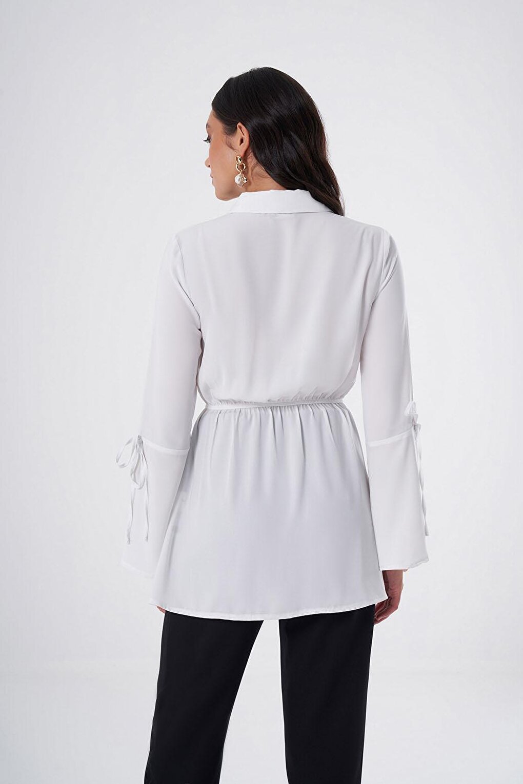 Ecru Tunic with Lace Detail