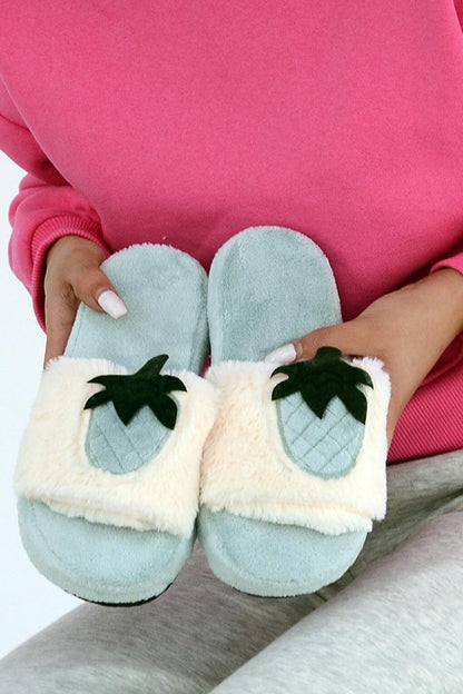 Pineapple Comfortable Sole Thermal Women Home Slippers Z365