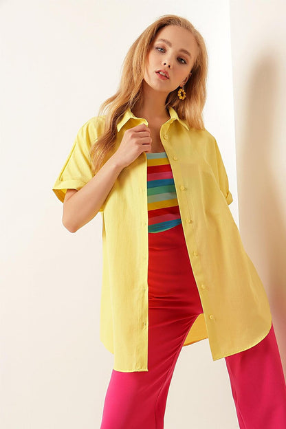 20120 Oversize Short Sleeve Shirt - Yellow