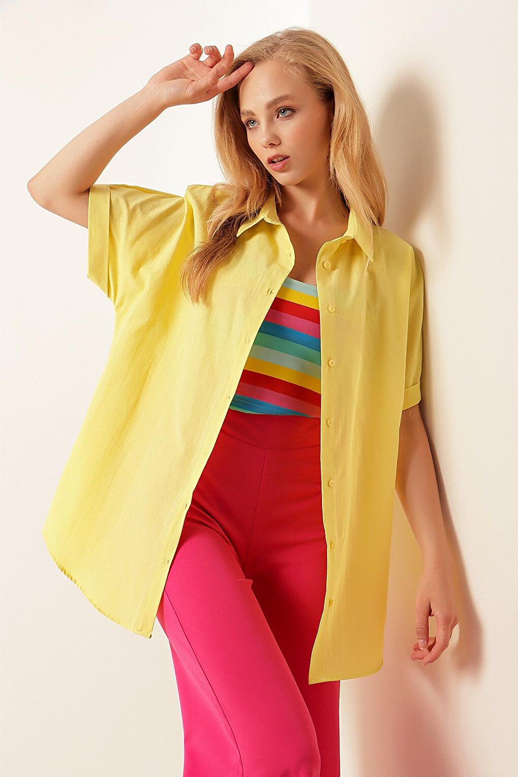 20120 Oversize Short Sleeve Shirt - Yellow