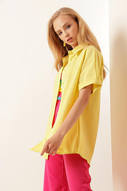 20120 Oversize Short Sleeve Shirt - Yellow