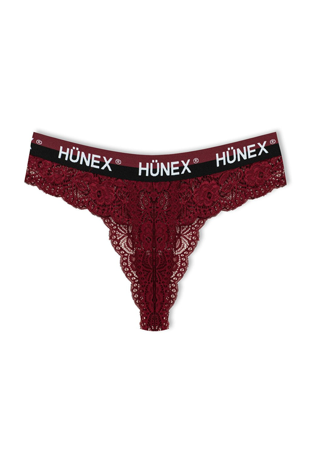 Lace Written Rubber Thong Women's Panties