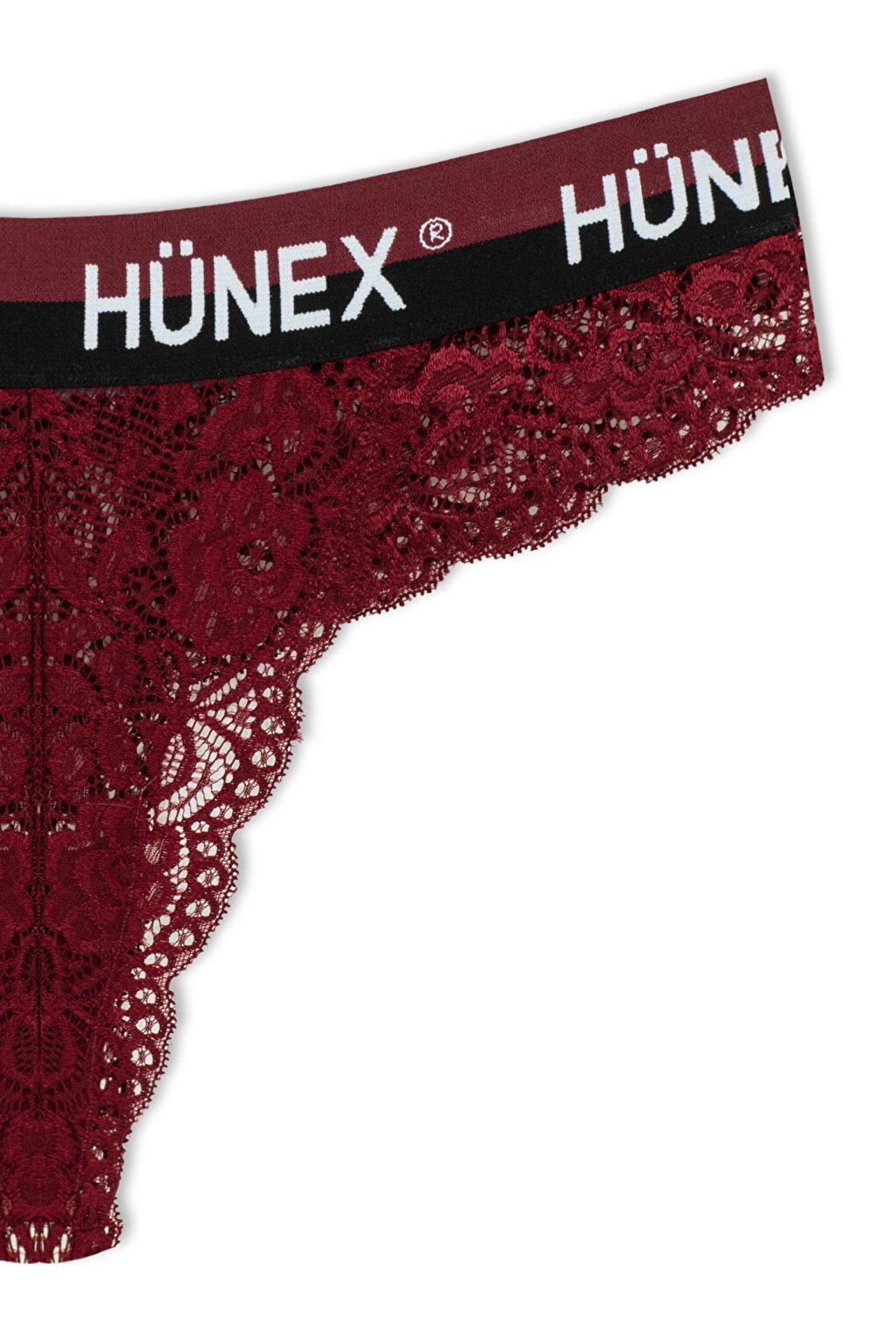 Lace Written Rubber Thong Women's Panties