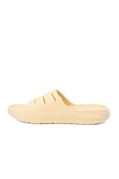 024 Beige Ultra Single Striped Men's Slippers