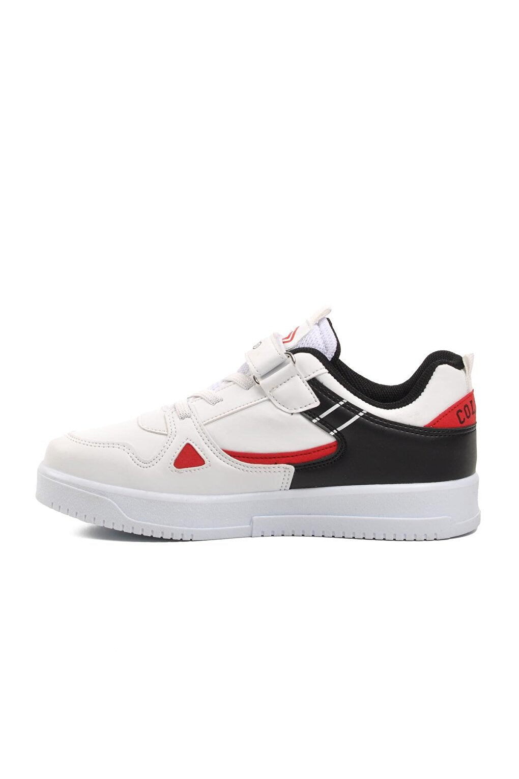 1564-F White-Black-Red Kids Sneaker