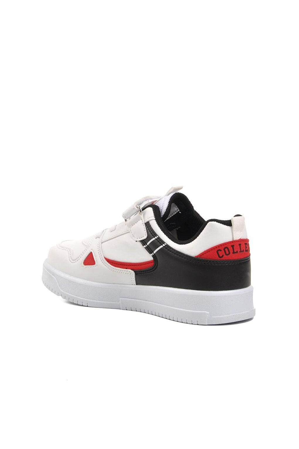 1564-F White-Black-Red Kids Sneaker