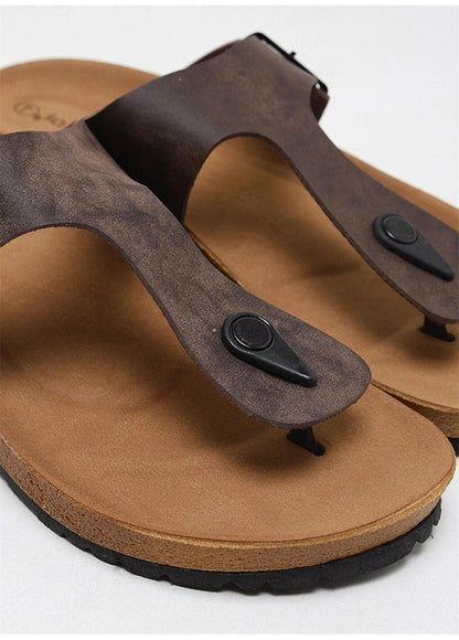 Flip Flops Anatomical Sole Men's Slippers A2801-20Brown