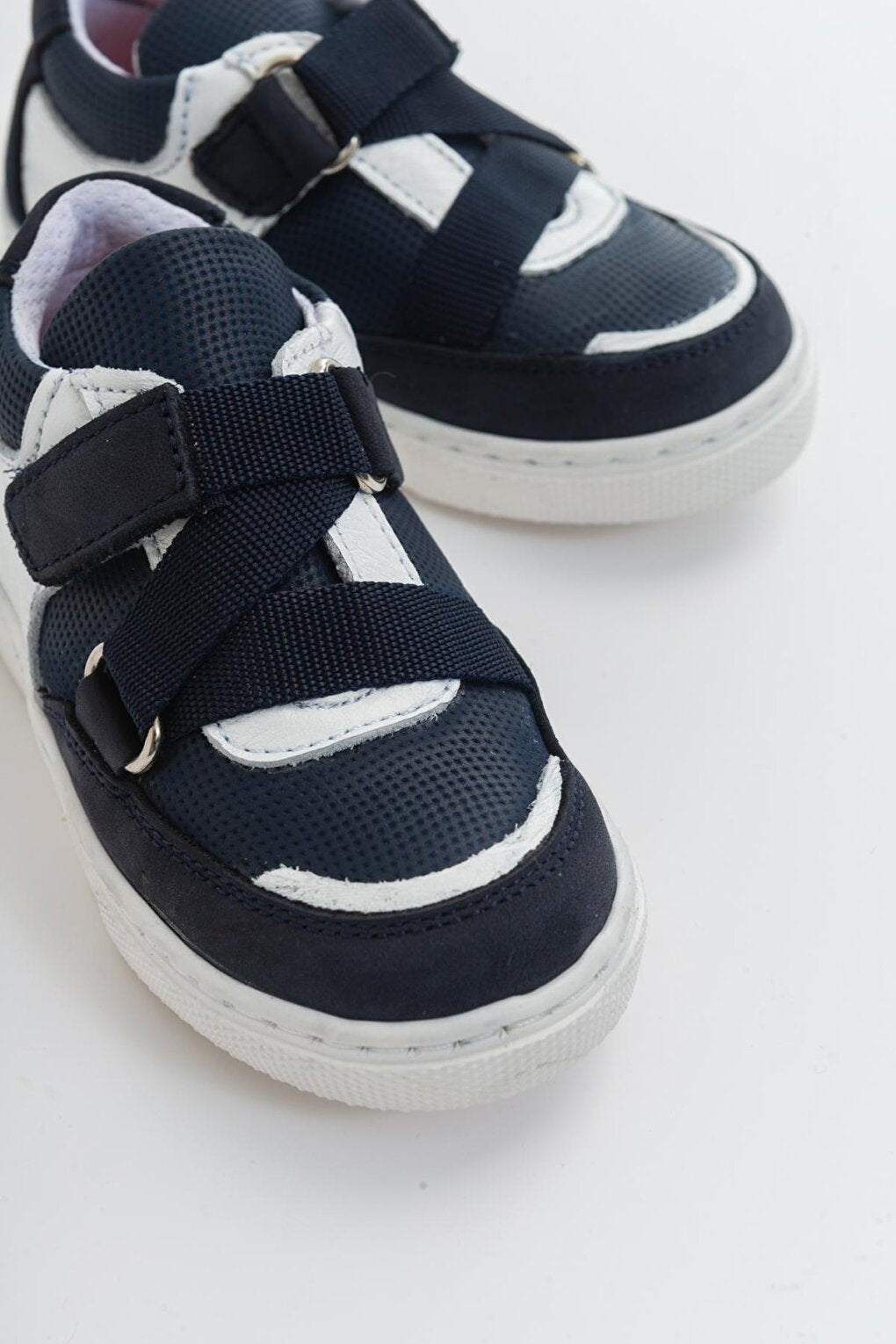 Boys' Navy Blue Leather healthy Supported Children's Sneaker Shoes