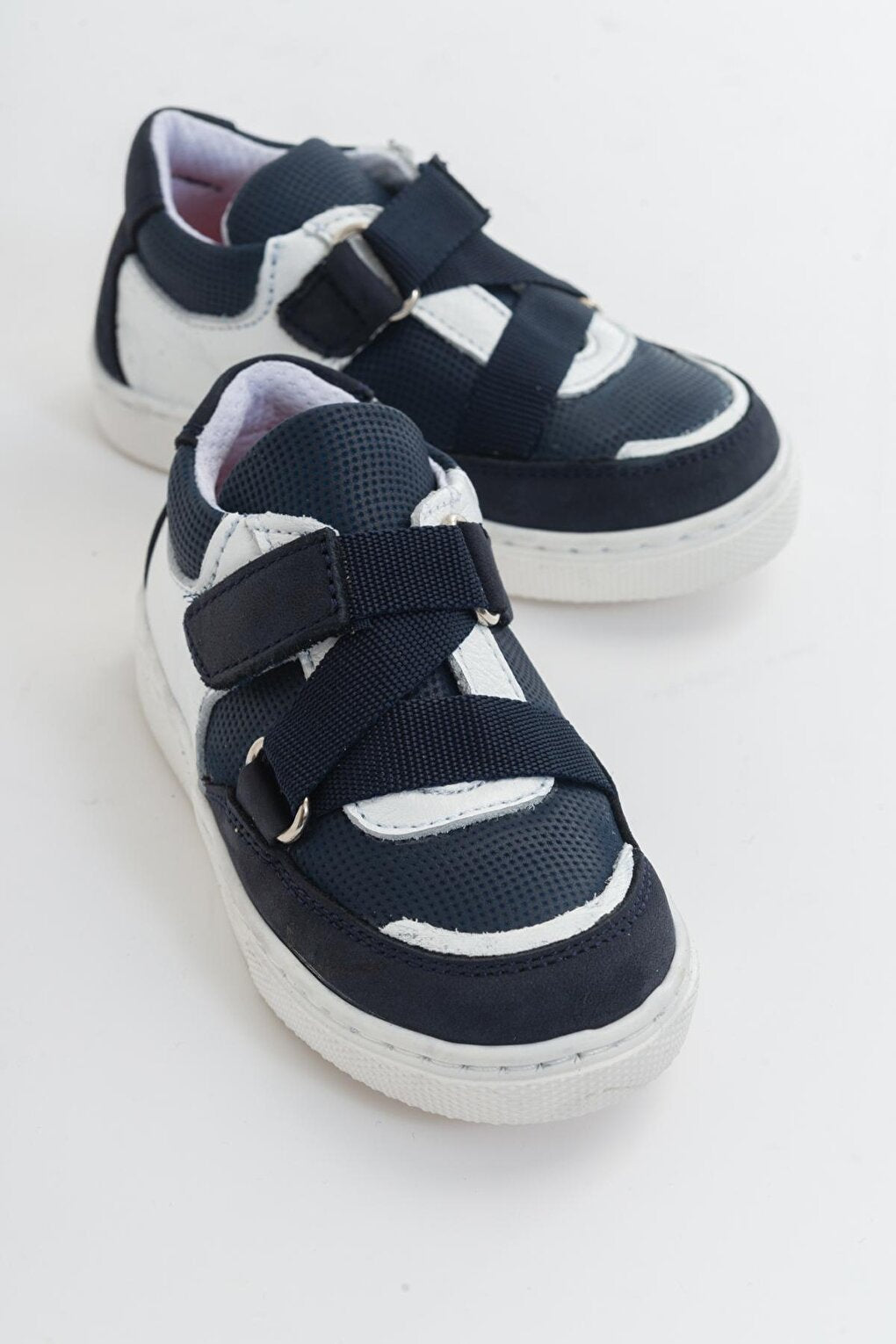 Boys' Navy Blue Leather healthy Supported Children's Sneaker Shoes