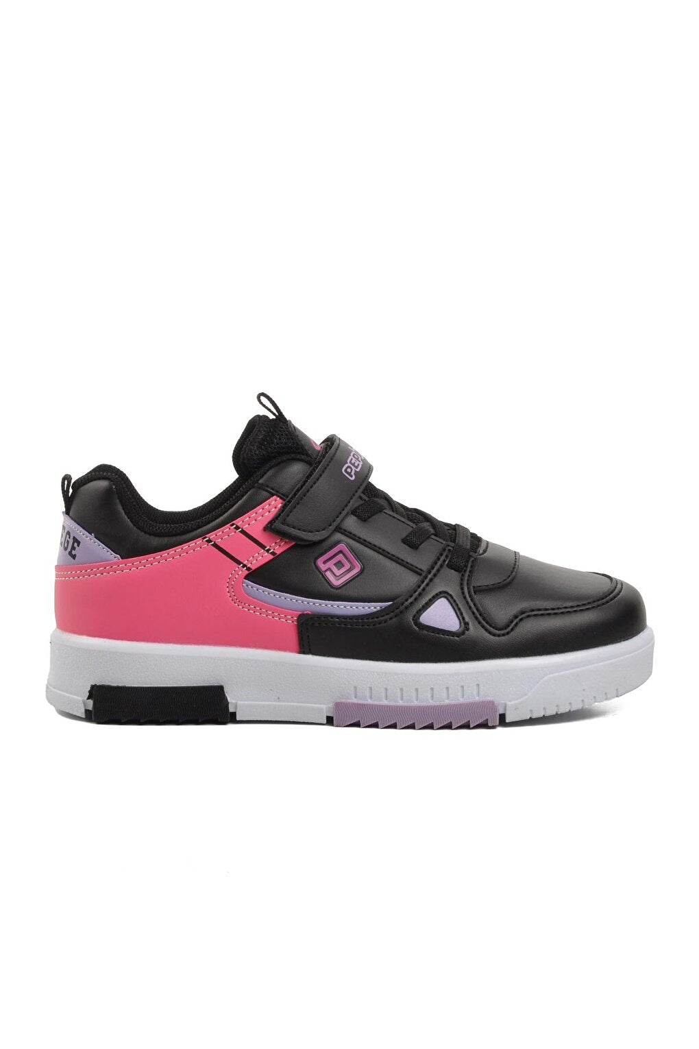 1564-F Black-Fuchsia Kids Sneaker