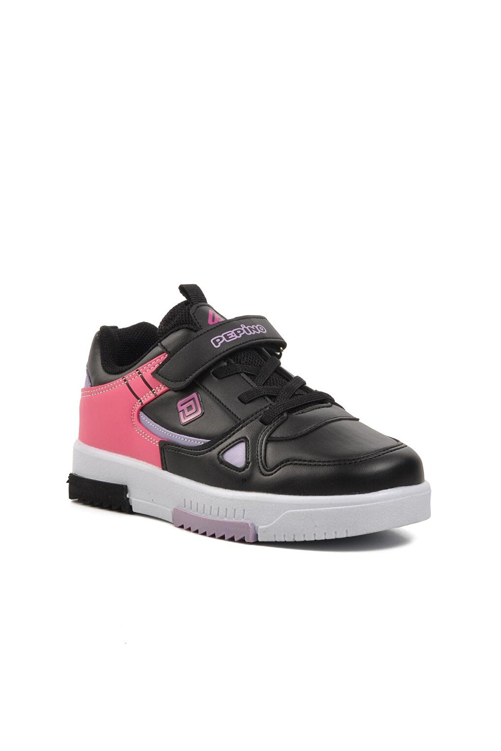 1564-F Black-Fuchsia Kids Sneaker