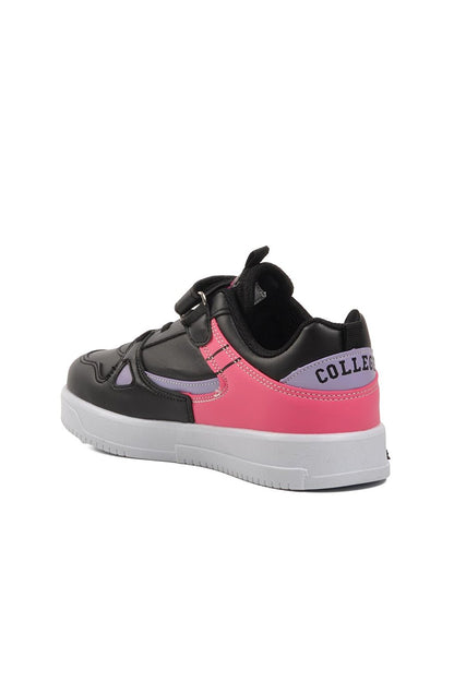 1564-F Black-Fuchsia Kids Sneaker