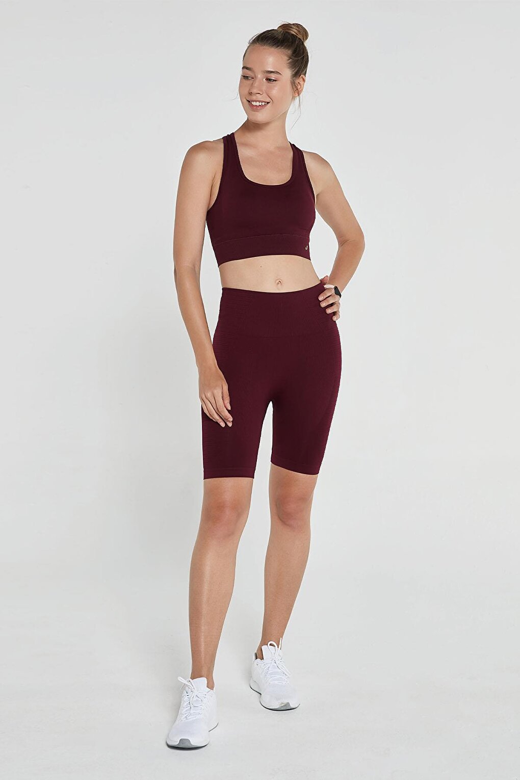 Gela Sculpting Sport Biker Tights Claret Red