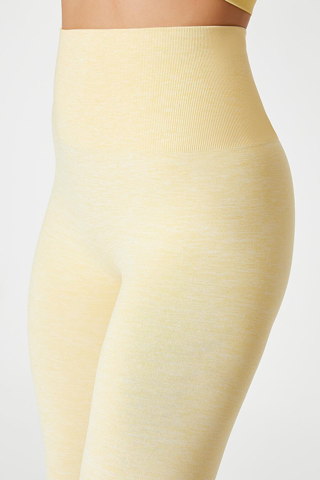 Palmi Melange Patterned High Waist Leggings Yellow